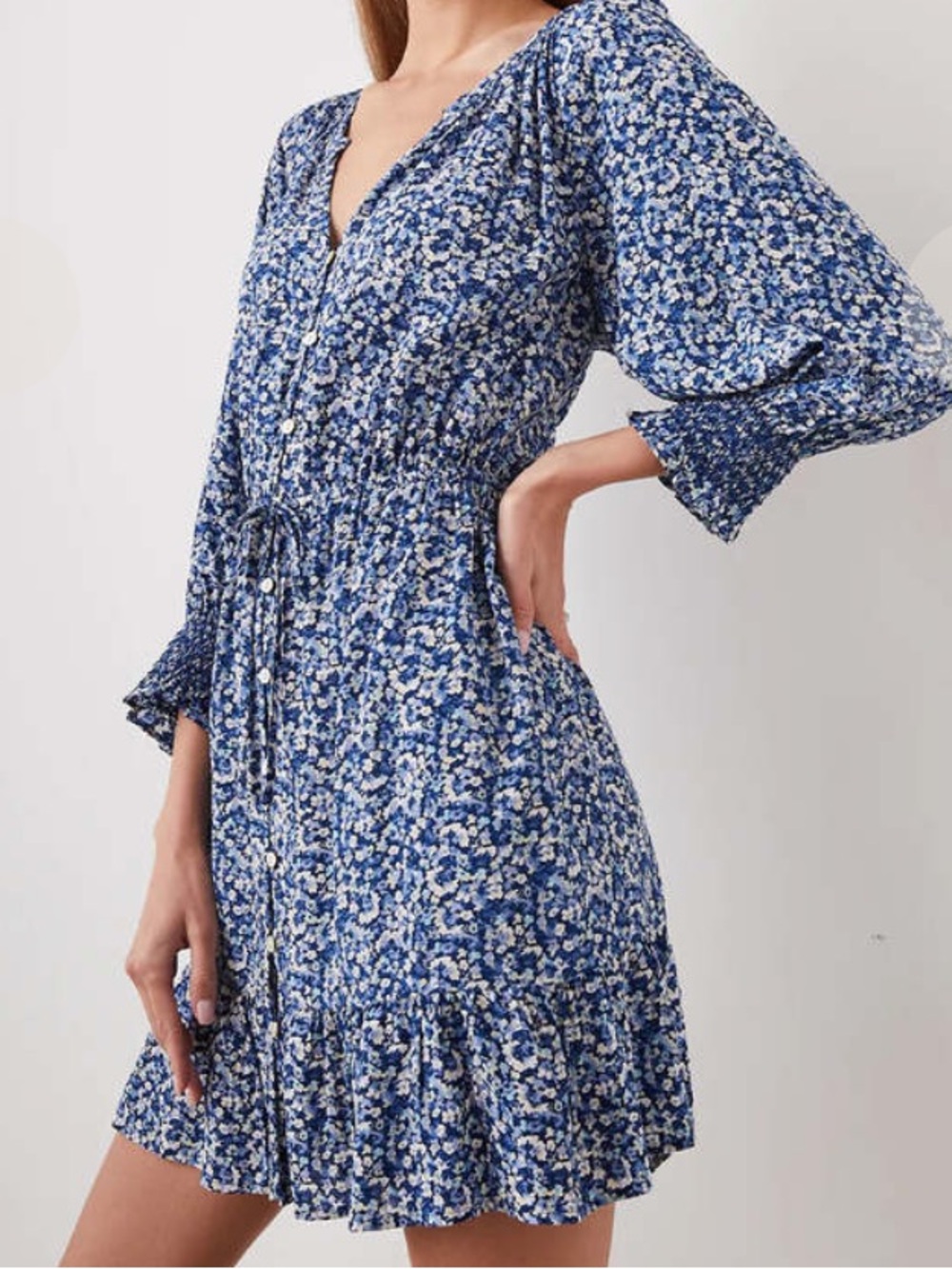 Rails Blue Floral Button-Front
Dress